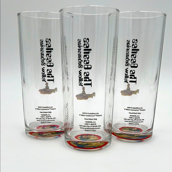 The Beatles Yellow Submarine Glasses 2010 (Set of 3) - Picture 2 of 7